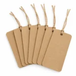 Luxury clothing hang tags with gold foil logos