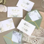 Botanical thank you cards for weddings