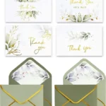 Personalized greeting card with green envelope