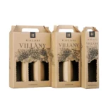 Branded kraft bottle gift packaging box