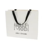 Premium makeup packaging bag with black ribbon