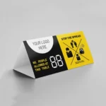 Custom restaurant table display card