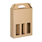 Corrugated wine gift box with display window