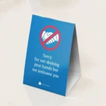 QR code promotional table tent card