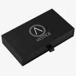 Luxury watch packaging box with ribbon pull