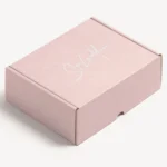 Apparel shipping box with colorful artwork