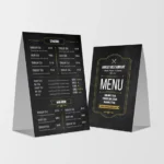 Wholesale printed tabletop menu display