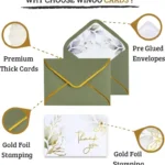 Printed thank you card and envelope set