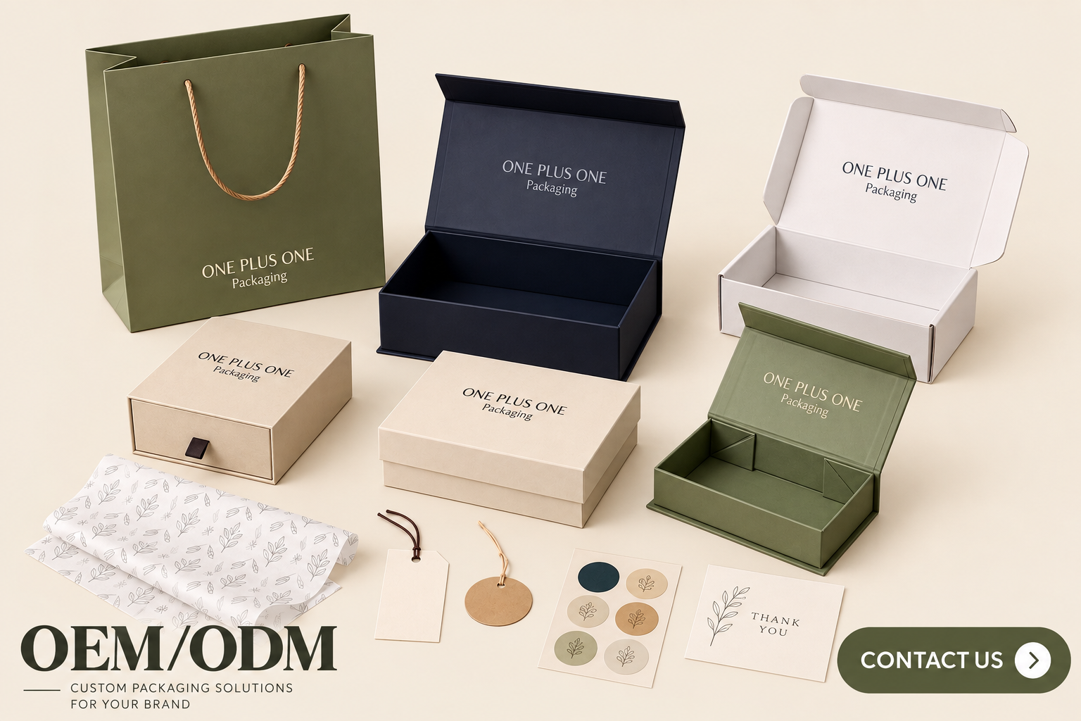 OnePlusOne Packaging OEM and ODM custom packaging solutions