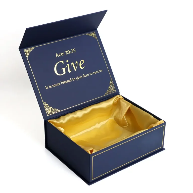 Blue book style magnetic packaging box