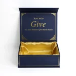Luxury rigid box with satin lining