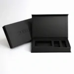 Custom Rigid Magnetic Gift Box with matte black finish