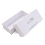 White rigid gift box with removable lid