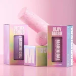 Pink perfume packaging box with window