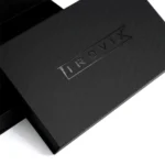 Black book style magnetic rigid gift box with custom insert