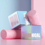 Iridescent folding carton for skincare products